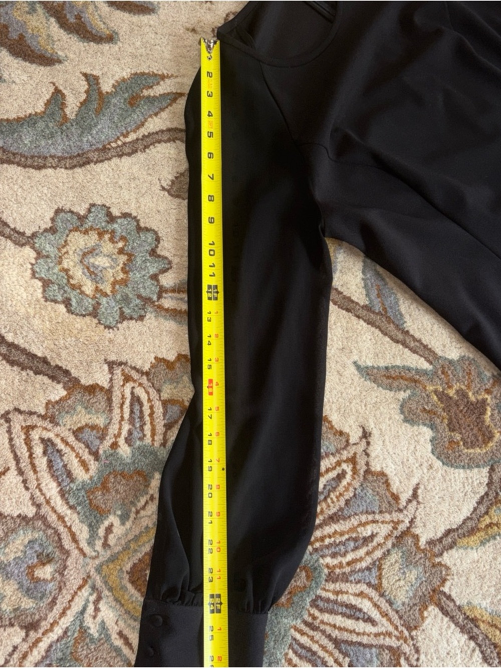 Calvin Klein Black Long-Sleeve Sheer-Sleeve Dress - Picture 11 of 16